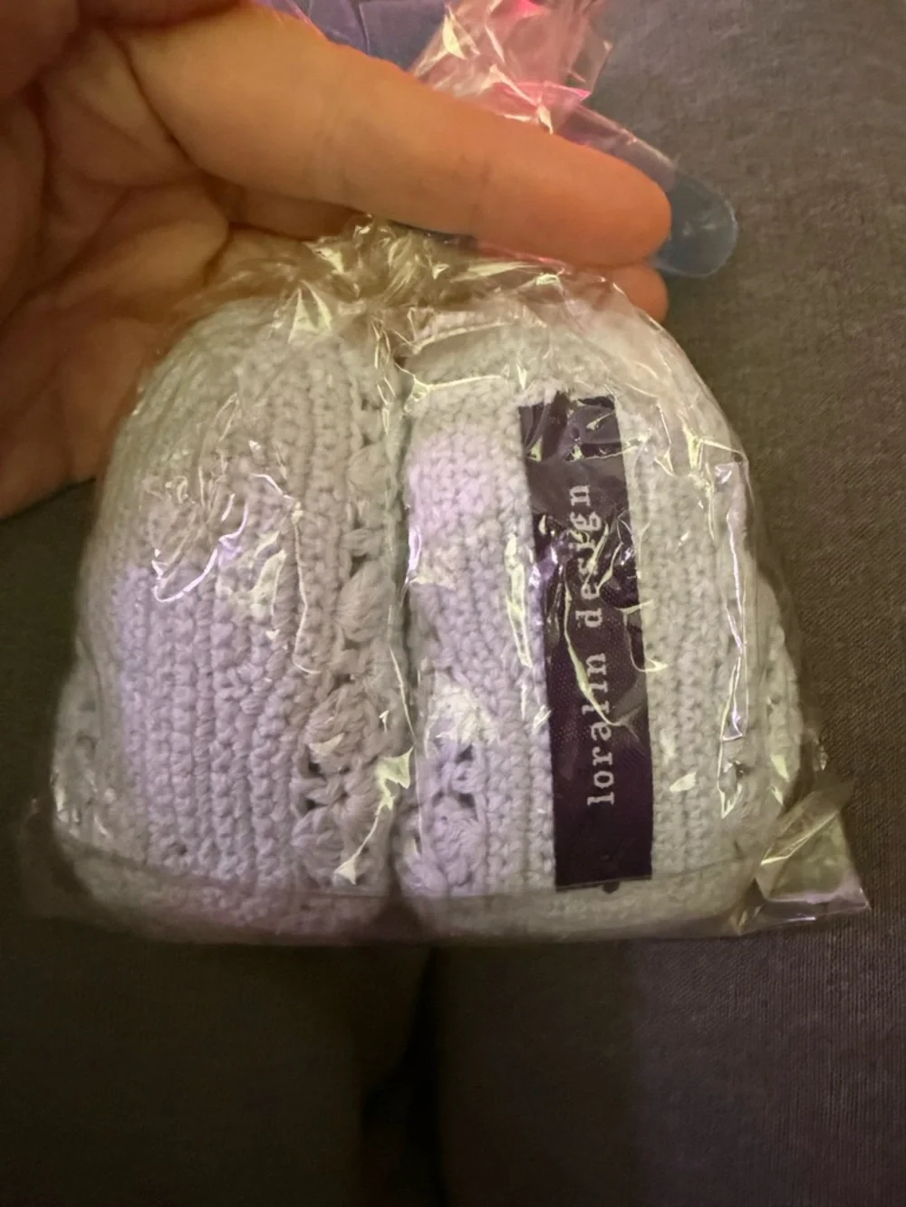 Lorain Design Handmade Light Blue Crochet Baby Booties